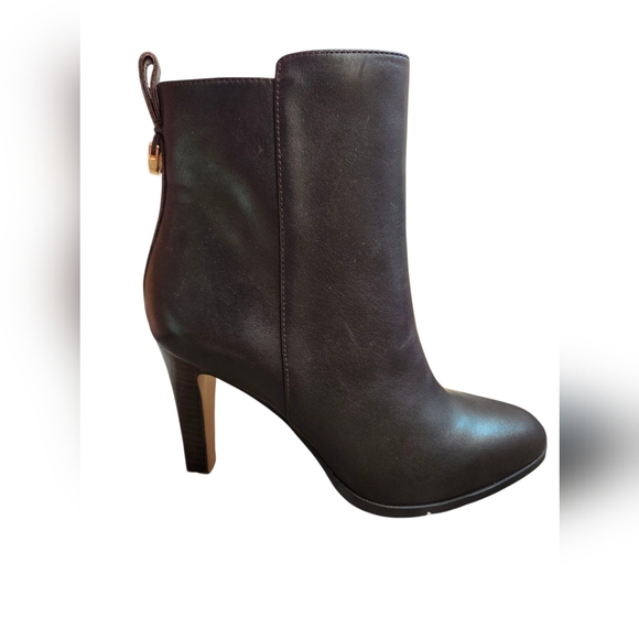 NIB Coach Jemma Soft Calf Leather Booties Chestnut Size 7M - Picture 1 of 8